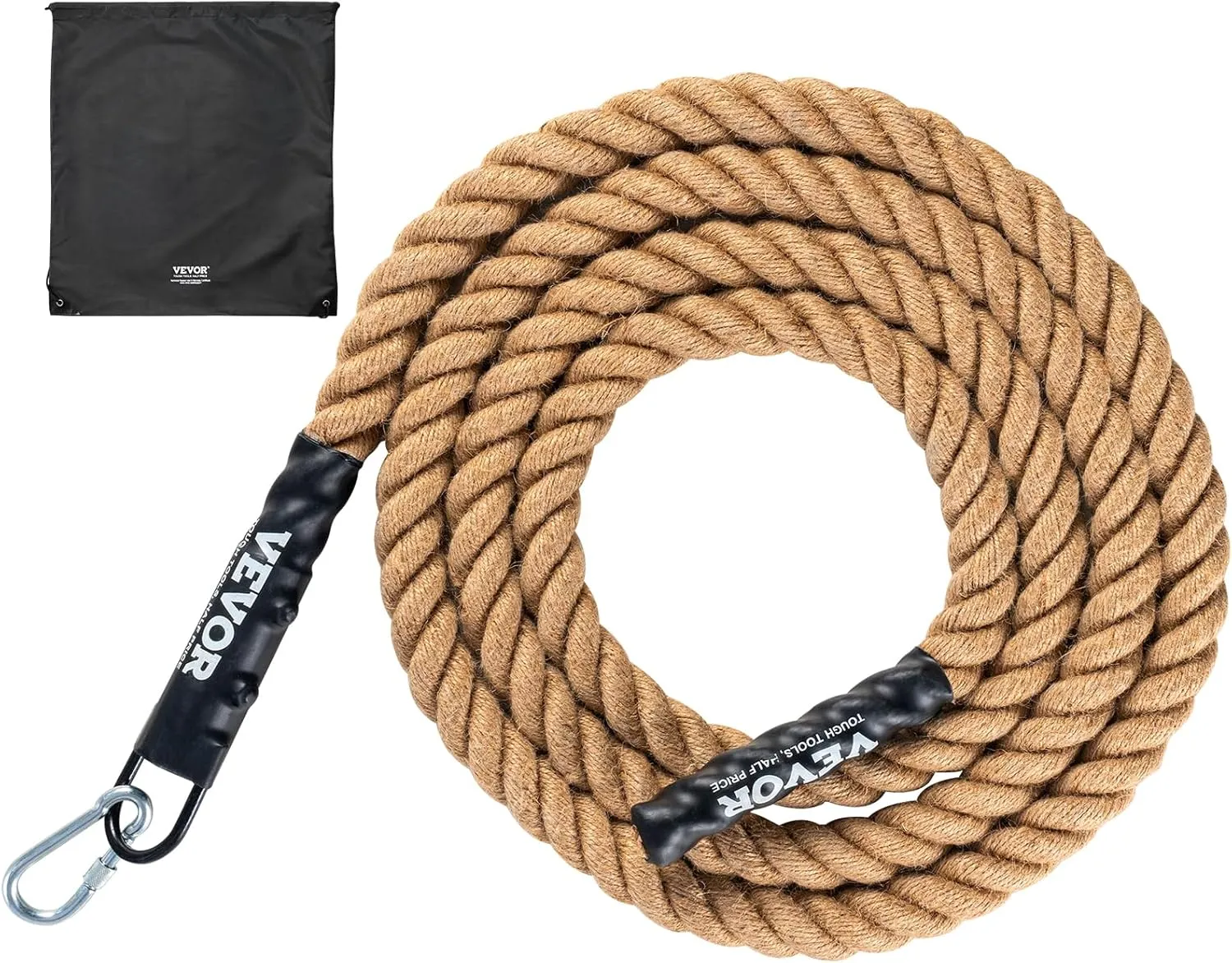 VEVOR Gym Climbing Rope, 1.5" Diameter Mutiple Length Gym Fitness Training Rope, Adult Training Rope, DIY Decorations for Home & Pets