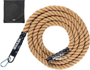 VEVOR Gym Climbing Rope, 1.5" Diameter Mutiple Length Gym Fitness Training Rope, Adult Training Rope, DIY Decorations for Home & Pets