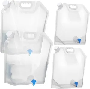 VICASKY 4 Pack Collapsible Camping Water Jugs with Spout Portable Foldable Water Bottles for Hiking