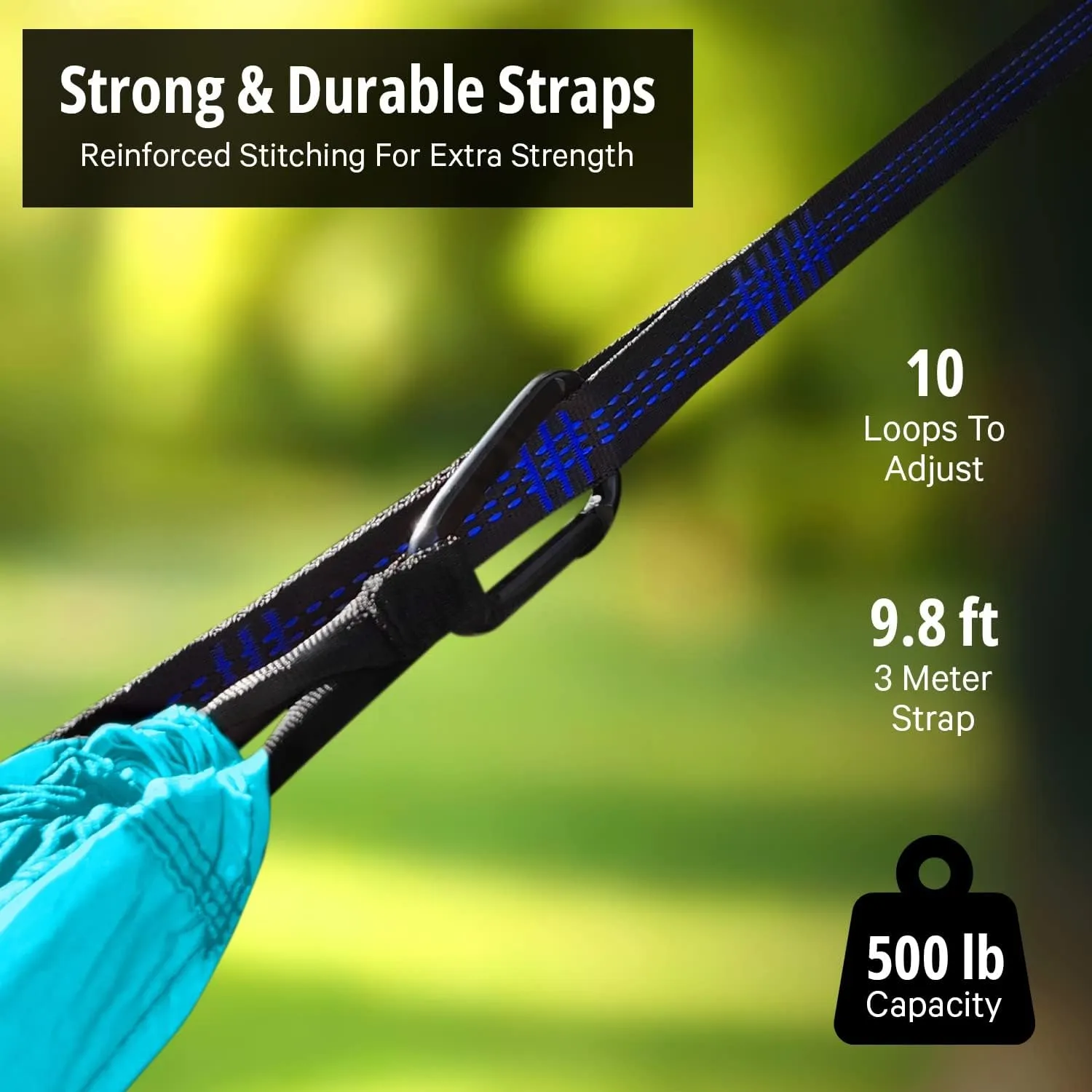 Vigel Camping Hammock - XL Double Hammock 500 Lb Capacity - Durable Portable Tree Hammock - Hammocks for Outside - Camping Accessories for Outdoor, Travel, Hiking