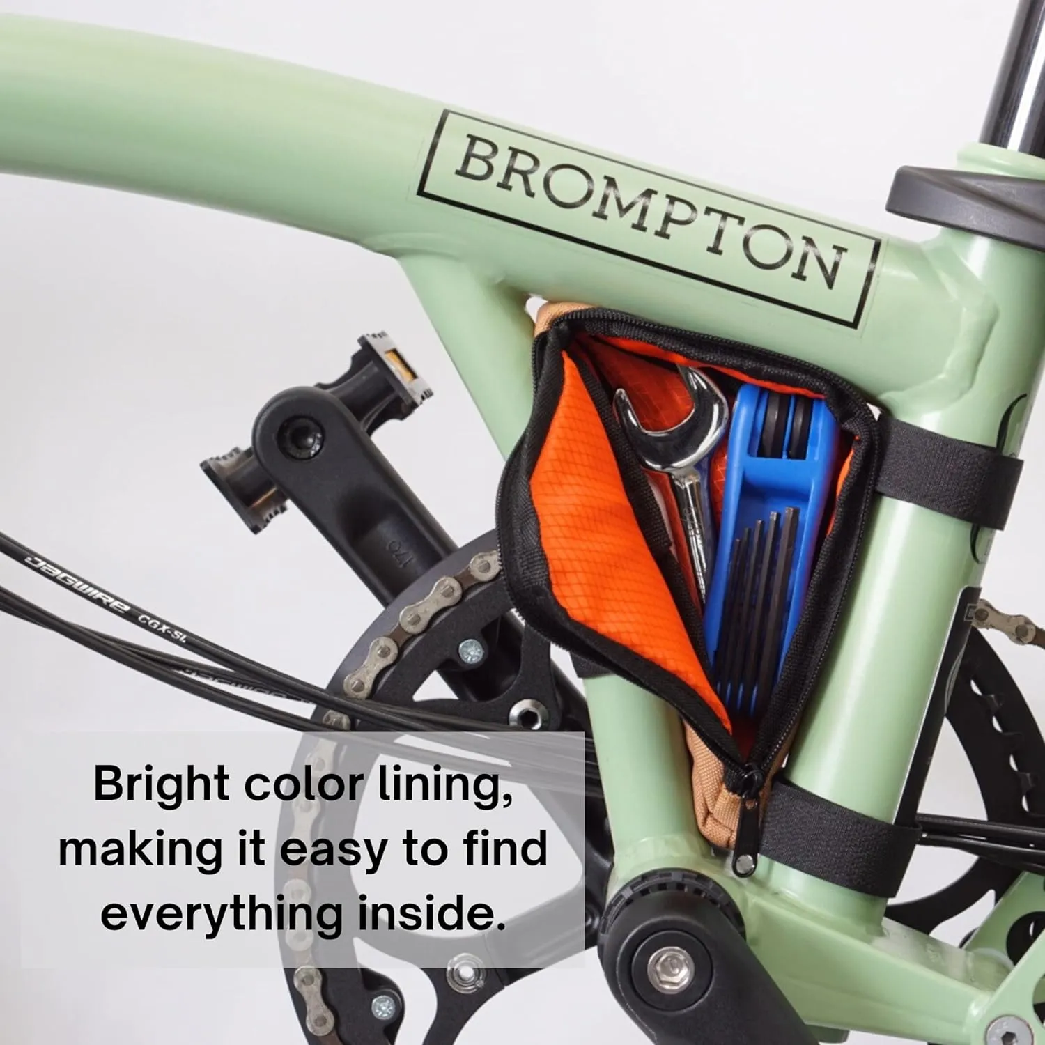 Vincita BOOMERANG BAG -Frame Bag for Brompton Bike - Bicycle Accessories