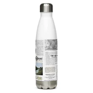 Vintage Horticulture Magazine Stainless Steel Water Bottle