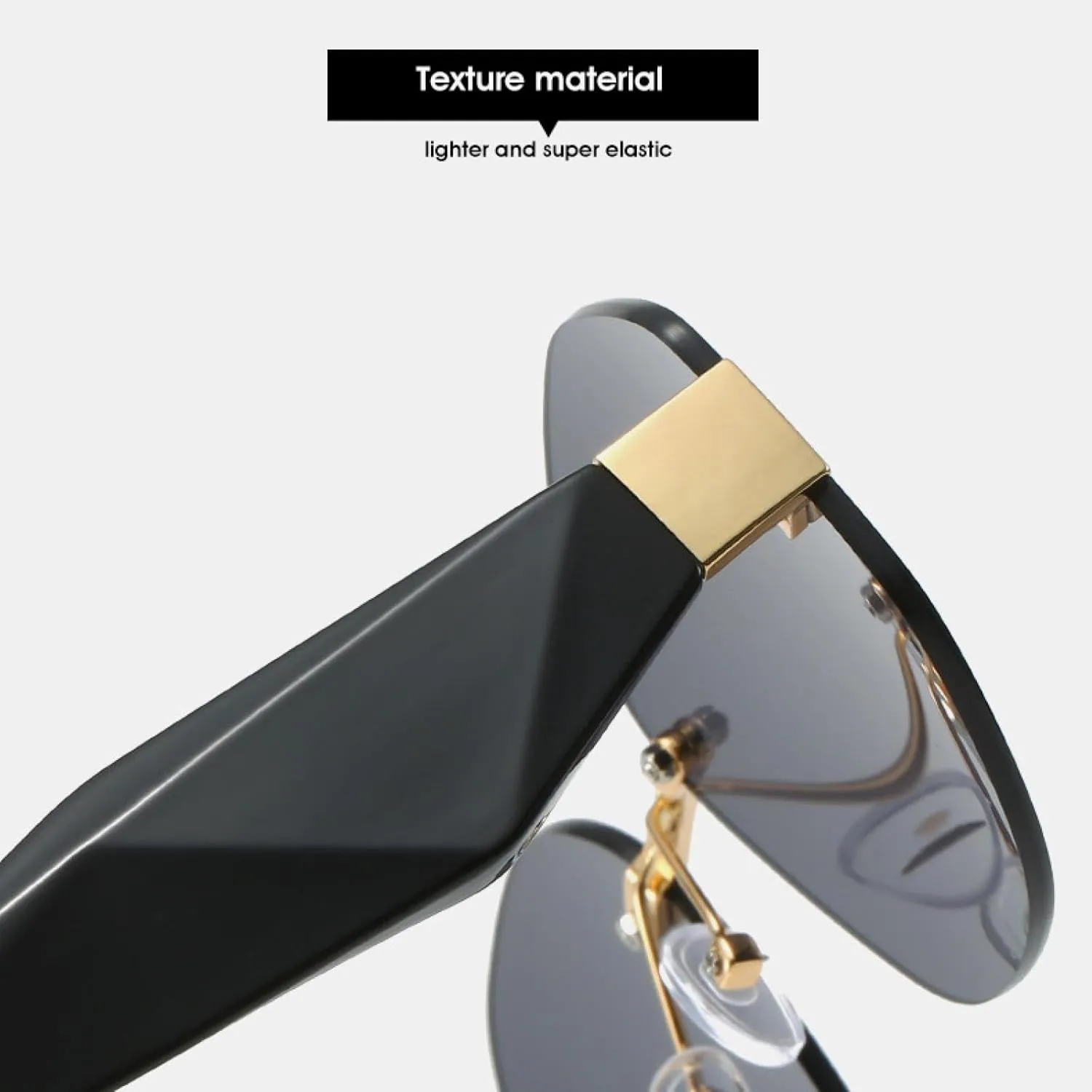 Vintage Rimless Sunglasses Women Men Fashion Trends Sun Glasses Outdoor Drive Shades Uv400
