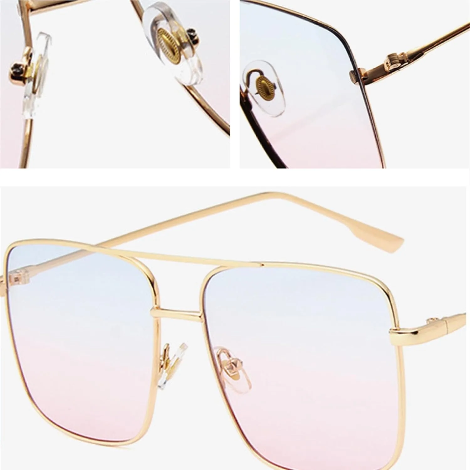 Vintage Sunglasses Women Men Metal Eyewear Men Brown Grey Sexy Uv400