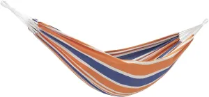 Vivere Brazilian Style Double Cotton Hammock with Polyester End Strings, 450 lb Weight Capacity (Orange Punch)
