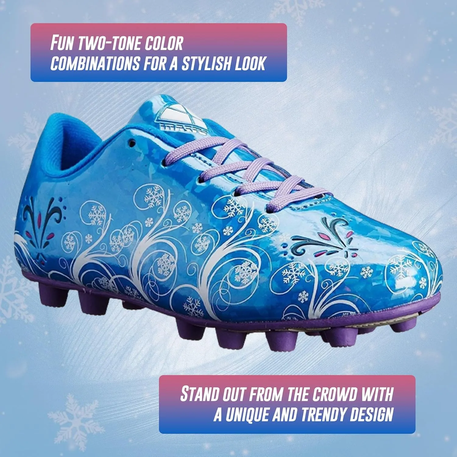 Vizari Frost Firm Ground Soccer Cleats for Girls, Boys & Youth | Athletic Lightweight FG Football Shoes for Kids & Toddlers | Outdoor Training Play