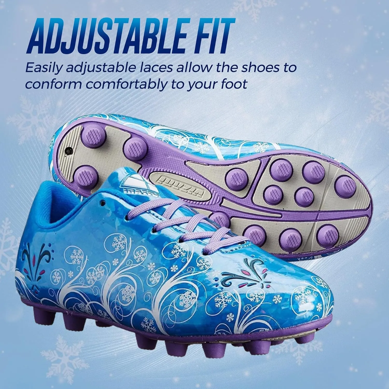 Vizari Frost Firm Ground Soccer Cleats for Girls, Boys & Youth | Athletic Lightweight FG Football Shoes for Kids & Toddlers | Outdoor Training Play