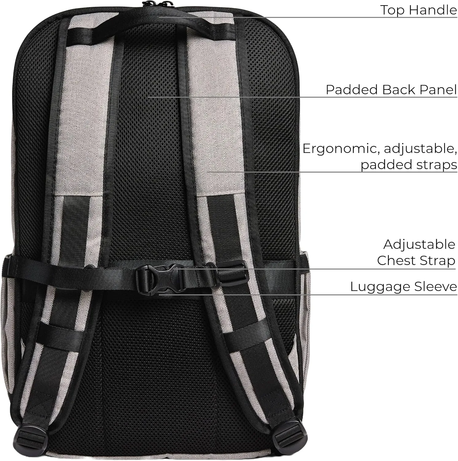 VOORAY 25L 2nd Avenue Backpack, Large - Travel, Gym & Sports Backpack, Herringbone