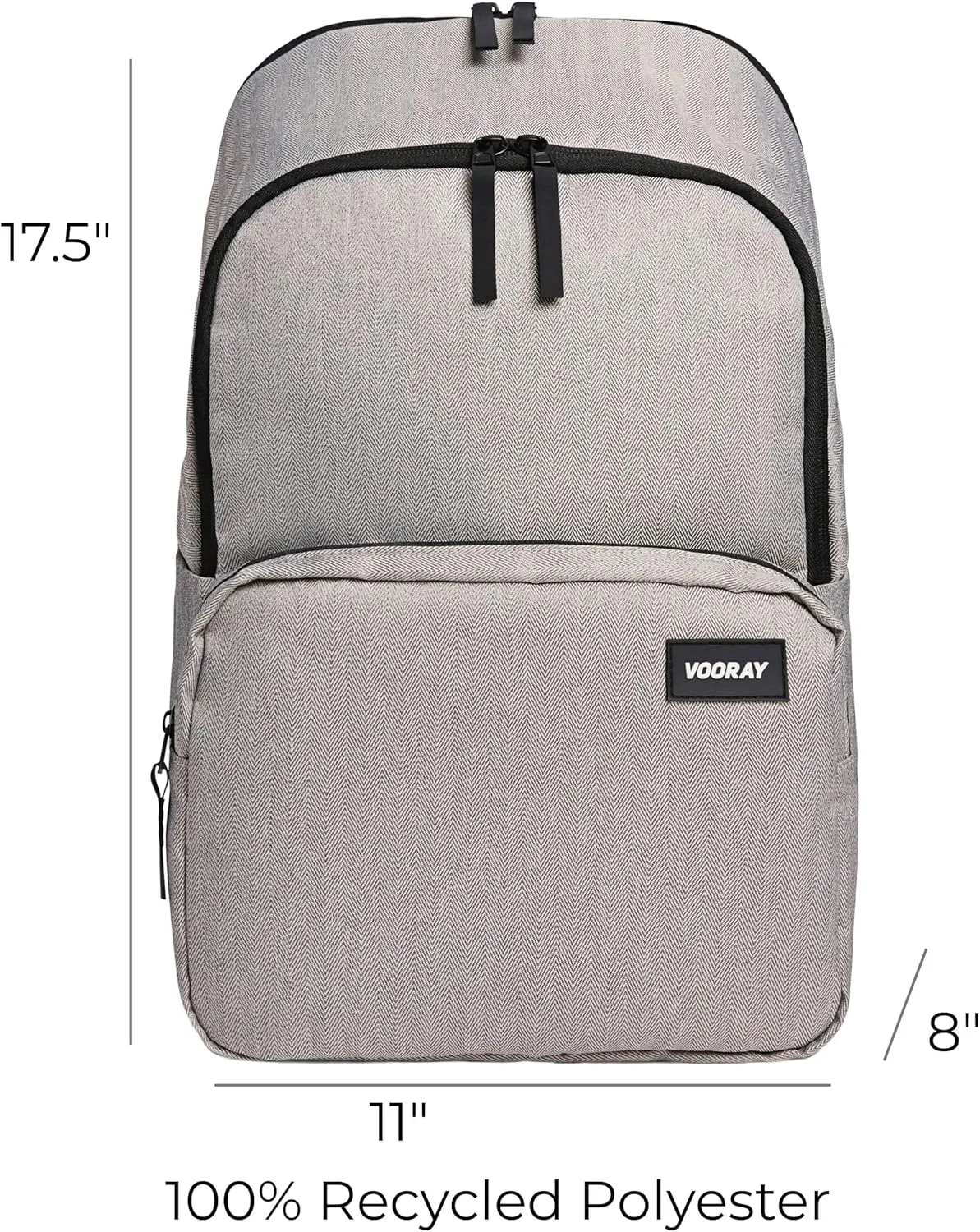 VOORAY 25L 2nd Avenue Backpack, Large - Travel, Gym & Sports Backpack, Herringbone
