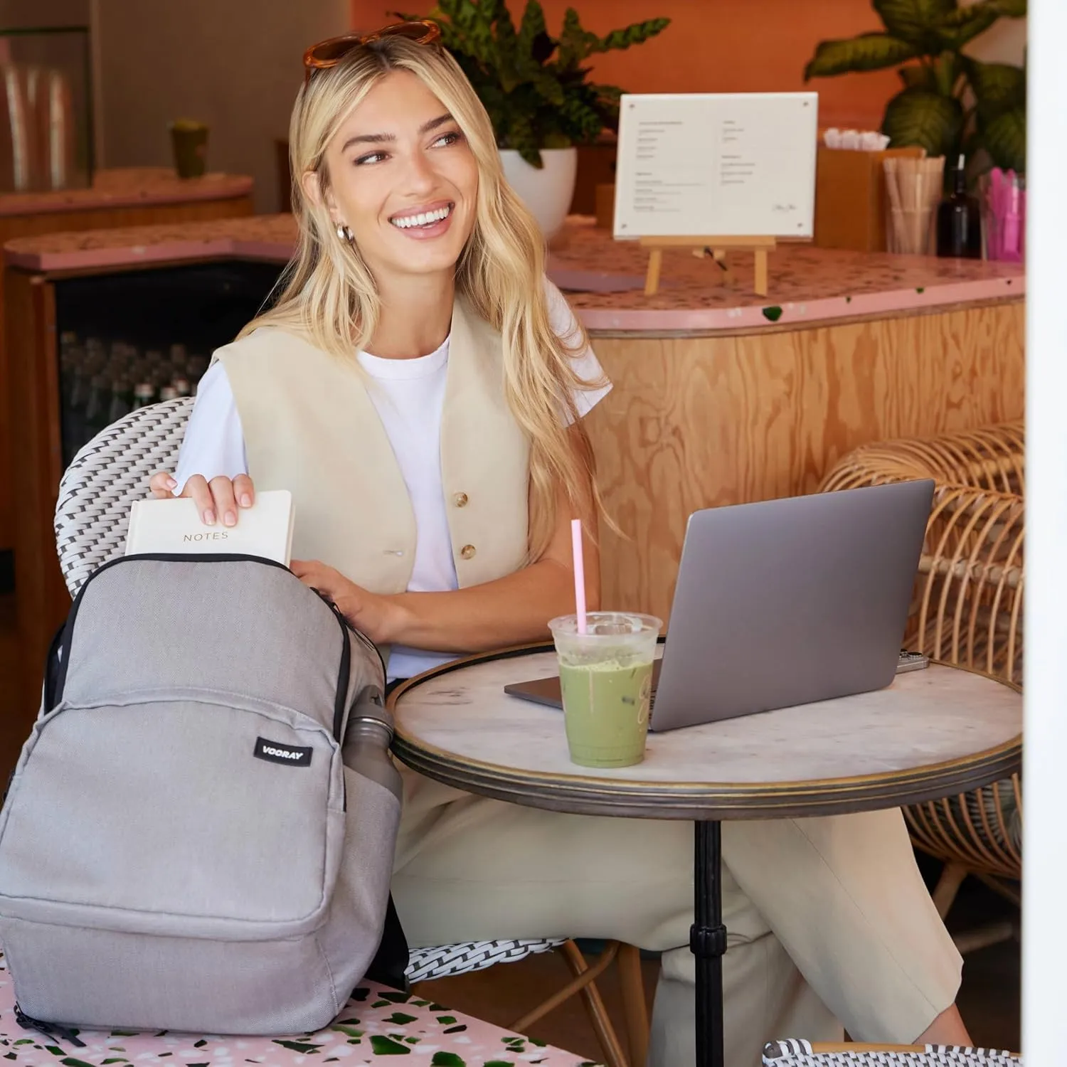 VOORAY 25L 2nd Avenue Backpack, Large - Travel, Gym & Sports Backpack, Herringbone