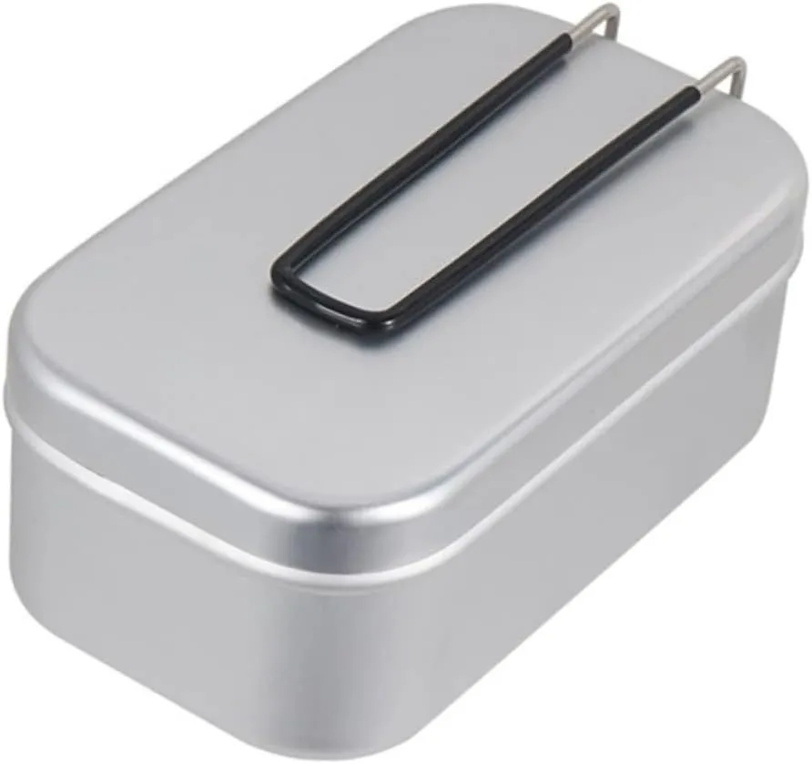 VOSAREA Compact Camping Pot Hiking Backpacking Cookware Portable Outdoor Lunch Box Leakproof Grooves