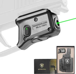 WARRIORLAND Green Laser Sight with Kydex Holster, Compatible with P365X-Macro, First Green Beam Sight with Power Indicator, Right Hand