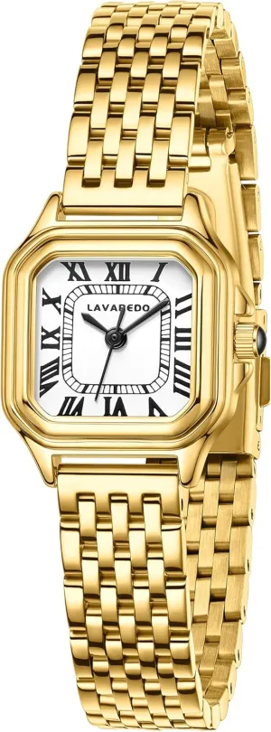 Watches for Women, Vintage Roman Numeral Dial Rectangular Case Small Ladies Watches, Dainty Casual Stainless Steel Quartz Waterproof Watches with Adjustable Tools, Gifts for Women