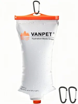 Water Bag 2L Compatible with Sawyer Squeeze Water Filter, Durable TPU Material Water Bladder, BPA & PVC Free Squeeze Pouch, Collapsible Water Container Bag for Camping Hiking Fishing or Traveling
