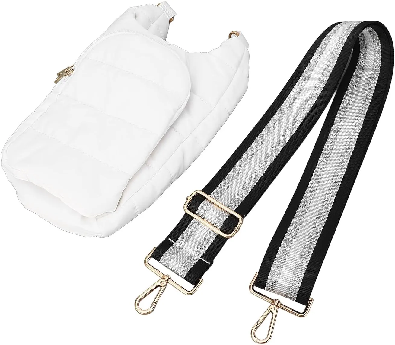 Water Bottle Carrier Bag Insulated Water Bottle Pouch Water Bottle Holder with Adjustable Shoulder Strap for Hiking Travel Nylon Cotton Material 32oz to 40oz