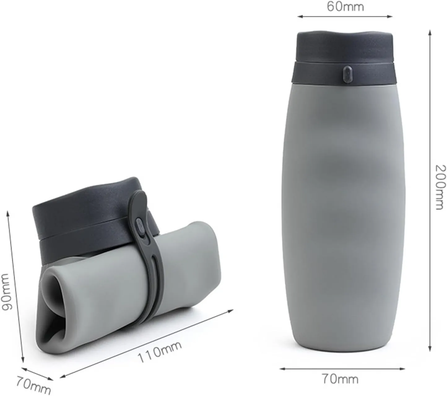 Water Bottle Portable Water Bottle Sports Water Cup Silicone Water Bottles Collapsible Travel Kettle Water Cups Folding Cup(Pink)