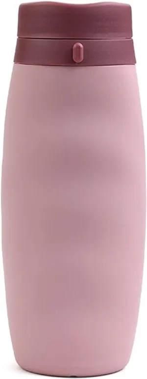 Water Bottle Portable Water Bottle Sports Water Cup Silicone Water Bottles Collapsible Travel Kettle Water Cups Folding Cup(Pink)