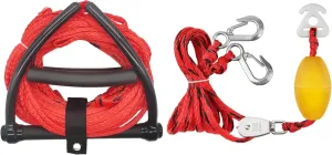 Water Ski Rope 75 ft 4 Sections with Self Centering Boat Tow Harness 12 ft