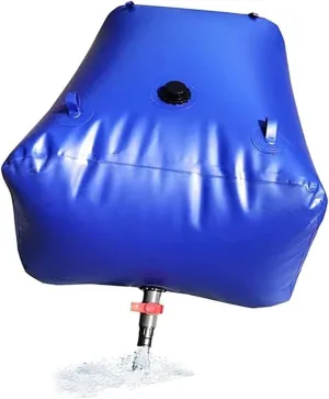 Water Storage Cube, Collapsible Water Container with Spigot, Camping Water Storage Carrier Jug, 0.9mm Thick PVC for Outdoors Hiking Hurricane Emergency (Color : Blue, Size : 190L/0.8X0.6X0.4M