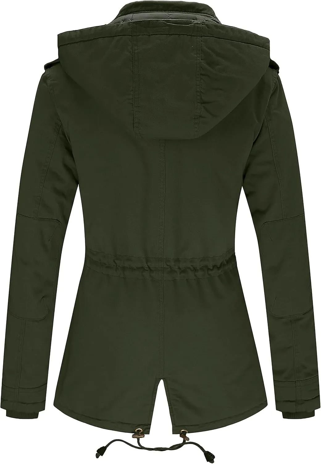 WenVen Women's Winter Thicken Cotton Coat Warm Parka Jacket with Removable Hood
