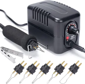 WEP 939-IV Wood Burning Kit with Quick-Change Woodburning Tool Wire-Nib Tips 250-600℃/482-1112℉ Adjustable with 5 Wood Burner Tips, Tip Removal Tool, Wood Burning Pen Holder, 2 Wood Pieces