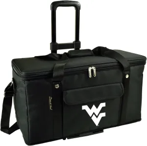 West Virgina University Mountaineers Travel Picnic Cooler with Wheels- 64 Can Capacity- Collapsible Leakproof Cooler- Designed & Quality Approved in The USA