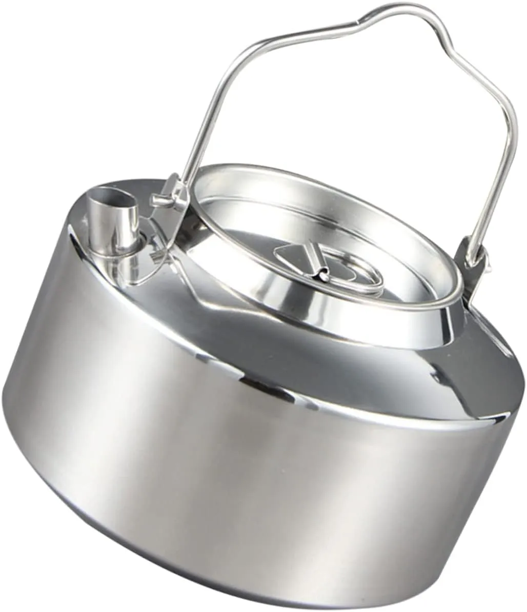 Whistling Teapot 304 Stainless Steel Tea Kettle Portable Small Kettle for Camping