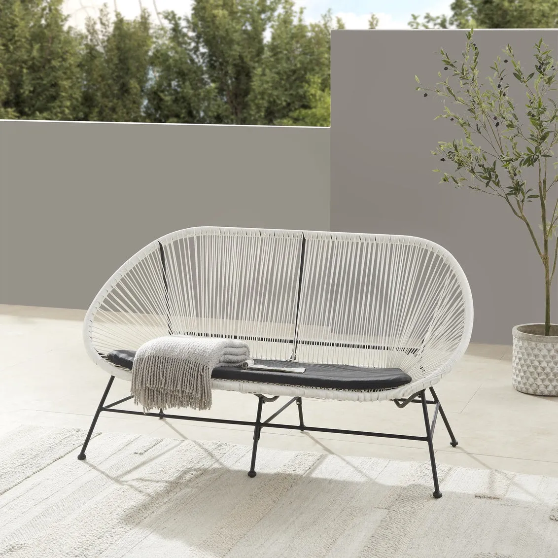 White Outdoor Loveseat- Local Pick Up or Local Delivery Only
