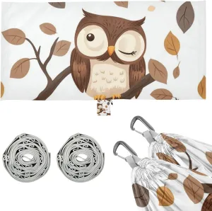 Wild Beige Owl Cute Camping Hammocks Indoor Hammock for Indoor Outdoor Patio