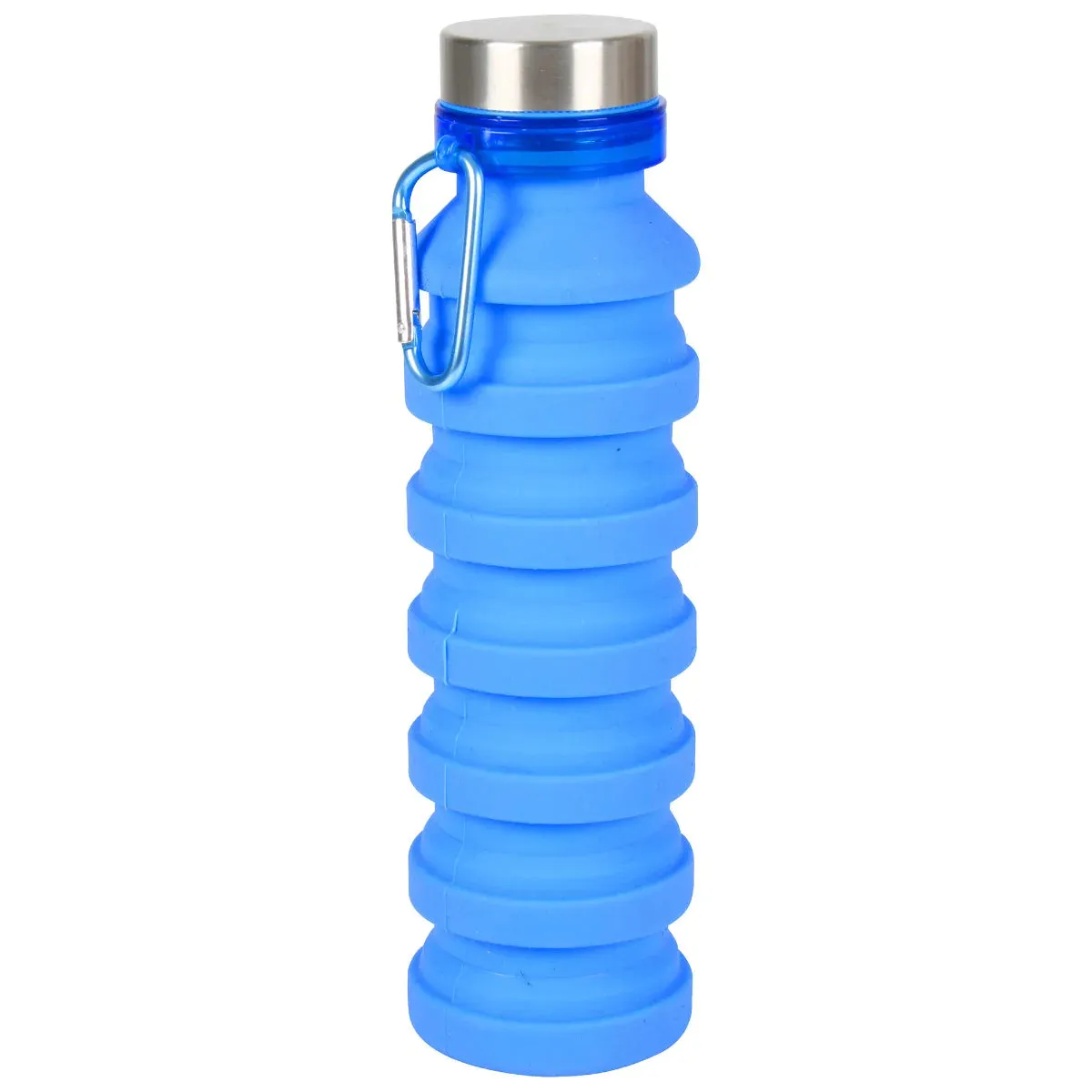 Wildtrak Expanda Silicon with Carabiner Water Bottle (550ml) - Blue
