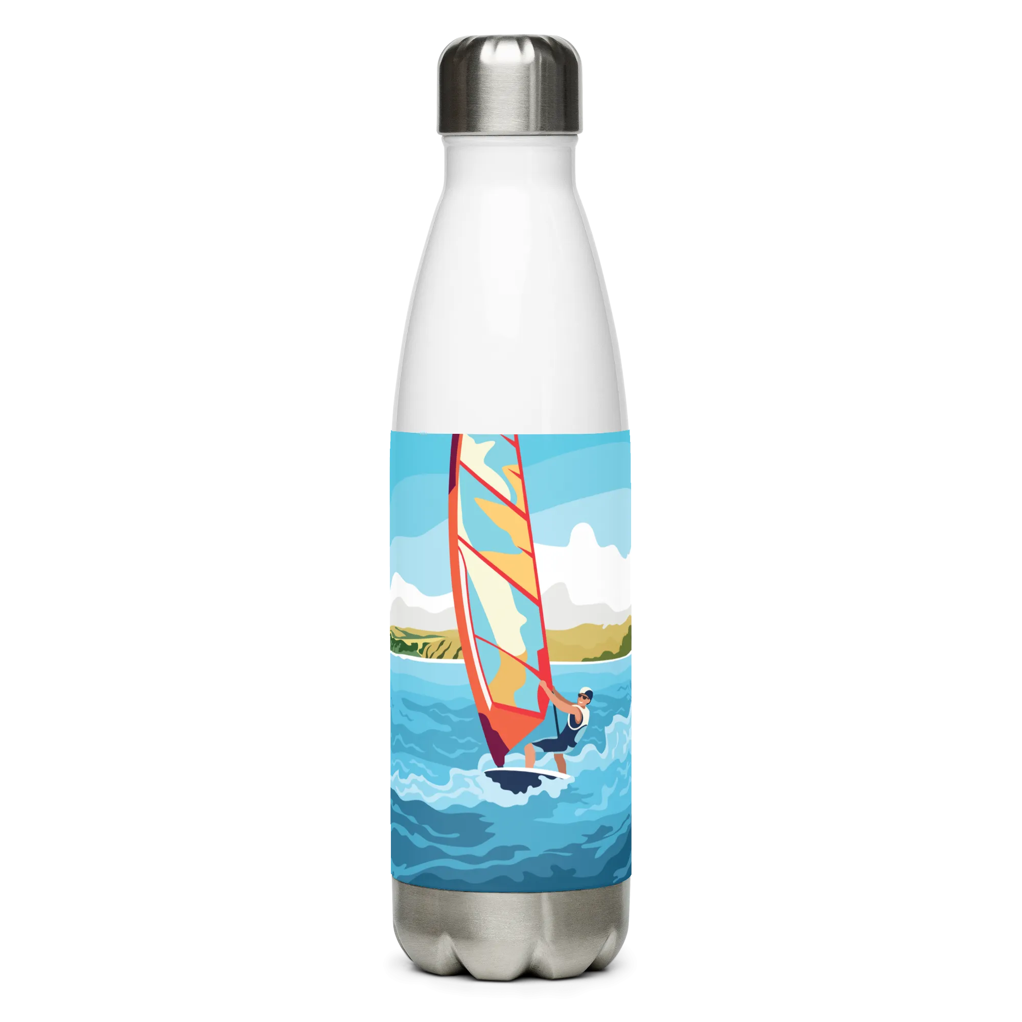 Windsurfer Stainless Steel Water Bottle