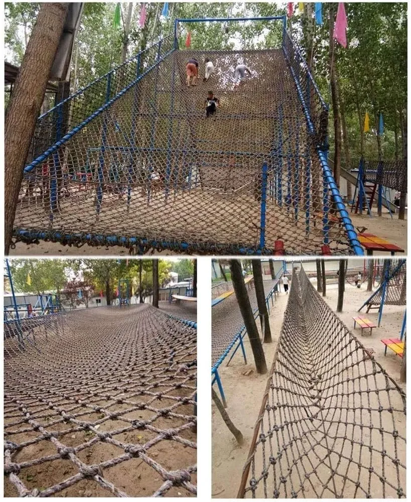 WML Climbing Rope Net,Safety Rope Adult Playground Nylon Play Giant Mesh Heavy Duty Cargo Toddler Netting Nets for Adults Outdoor Swing Set Swingset Ladder Decor Mesh Wall