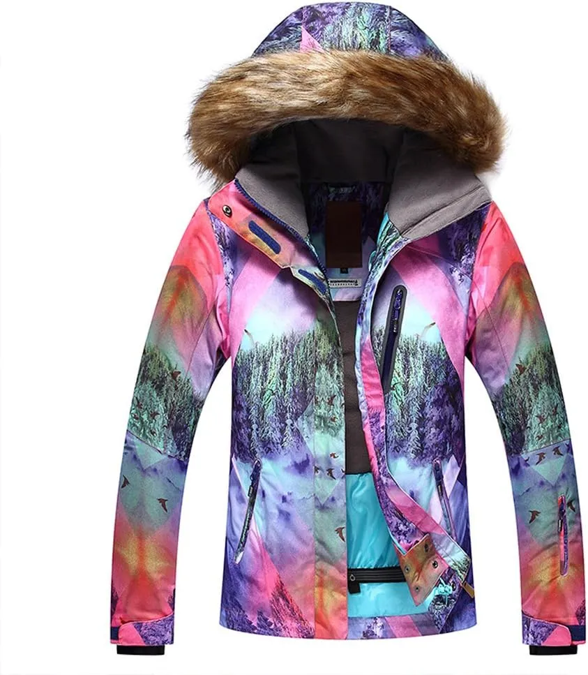 Women Snowboard Suit Waterproof Windproof Ski Jacket and Pant