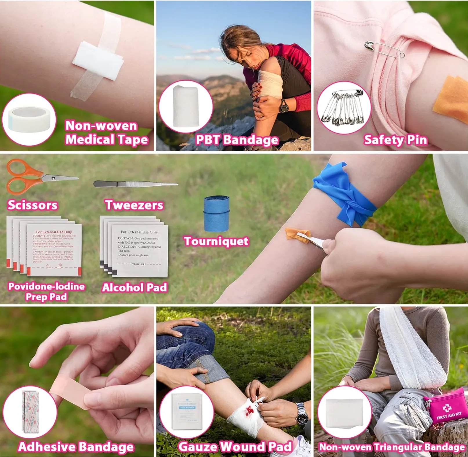 Women’s Pink Emergency Survival & First Aid Kit – Self Defense Gear with Tactical Molle Pouch, Emergency Tent, and Outdoor Survival Equipment for Hiking, Camping, and Adventure
