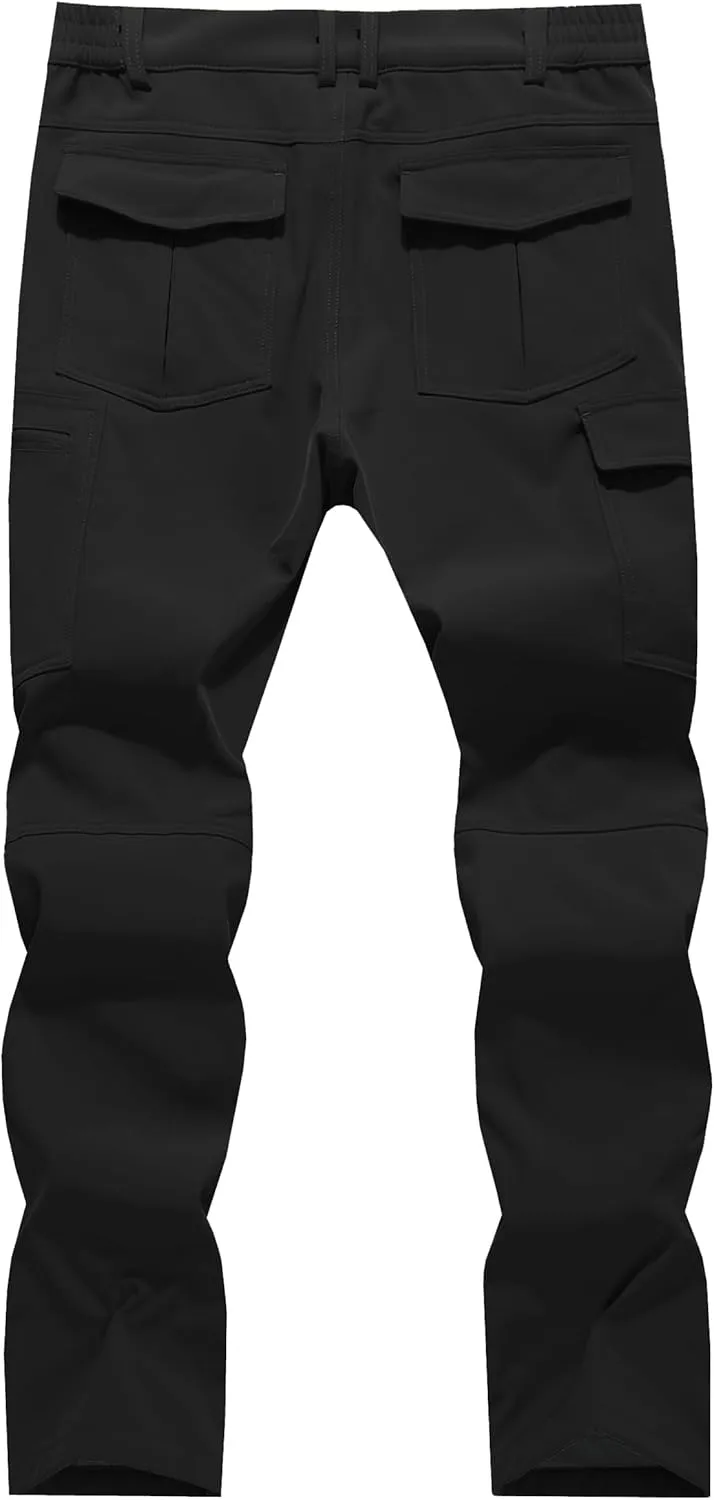 Women's Snow Ski Pants Fleece Lined Waterproof Softshell Insulated Winter Outdoor Hiking Cargo Pants