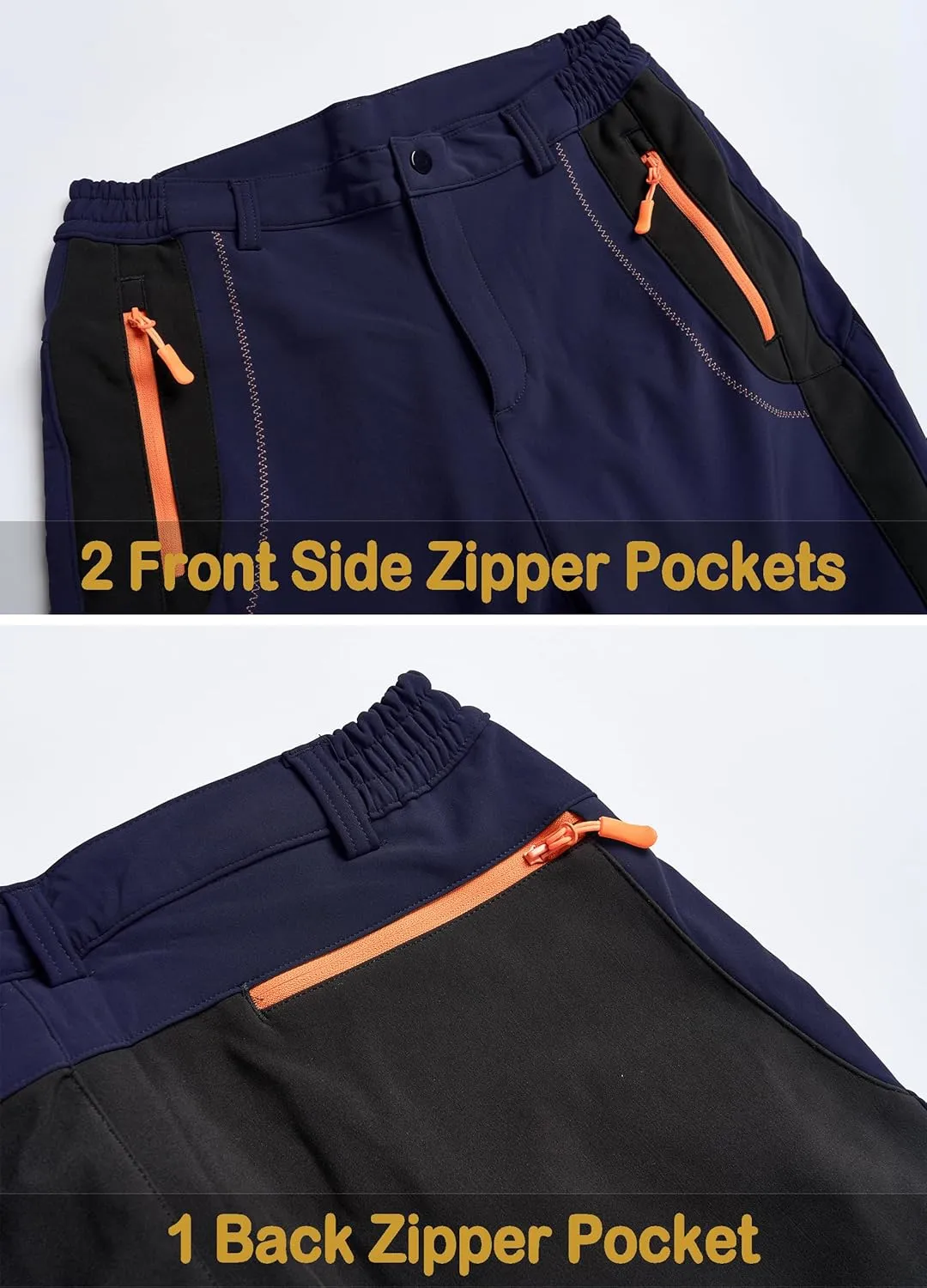 Women's Snow Ski Pants Fleece Lined Winter Outdoor Waterproof Insulated Warm Softshell Hiking Cargo Pants