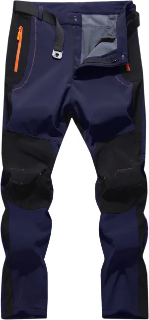 Women's Snow Ski Pants Fleece Lined Winter Outdoor Waterproof Insulated Warm Softshell Hiking Cargo Pants
