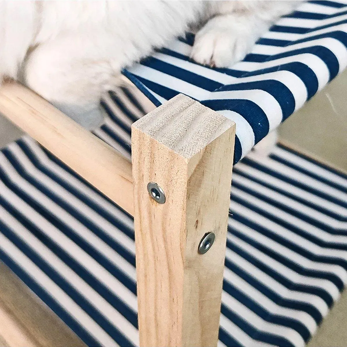 Wooden Pet Bed Breathable Bunk Bed for Cats Durable Cat Bed for Indoor Sleeping