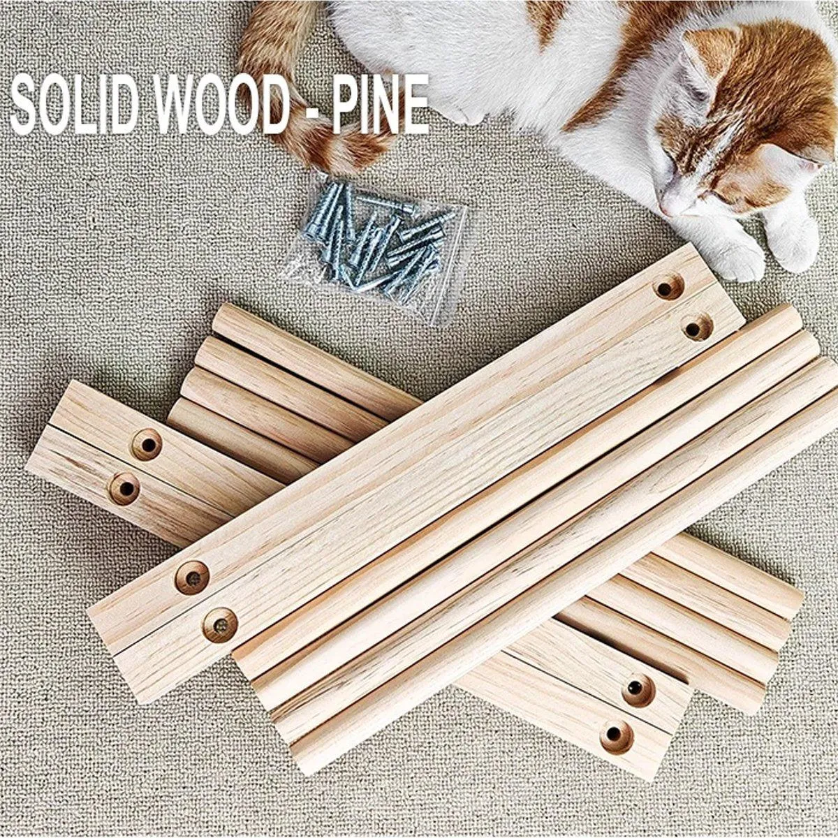 Wooden Pet Bed Breathable Bunk Bed for Cats Durable Cat Bed for Indoor Sleeping