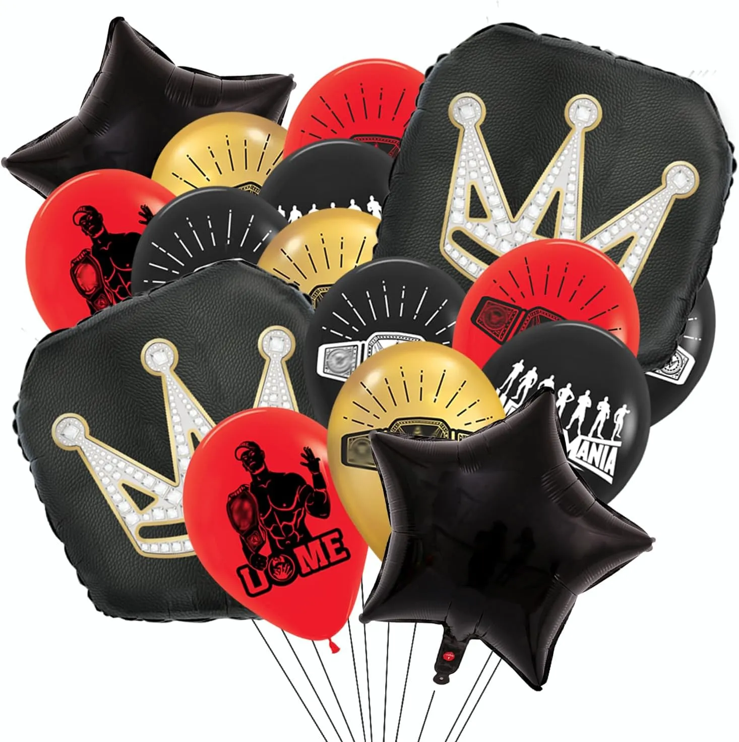Wrestling Balloons Wrestling Birthday Party Decorations Wrestling Party Supplies Boxing Theme Party Decorations-19pcs
