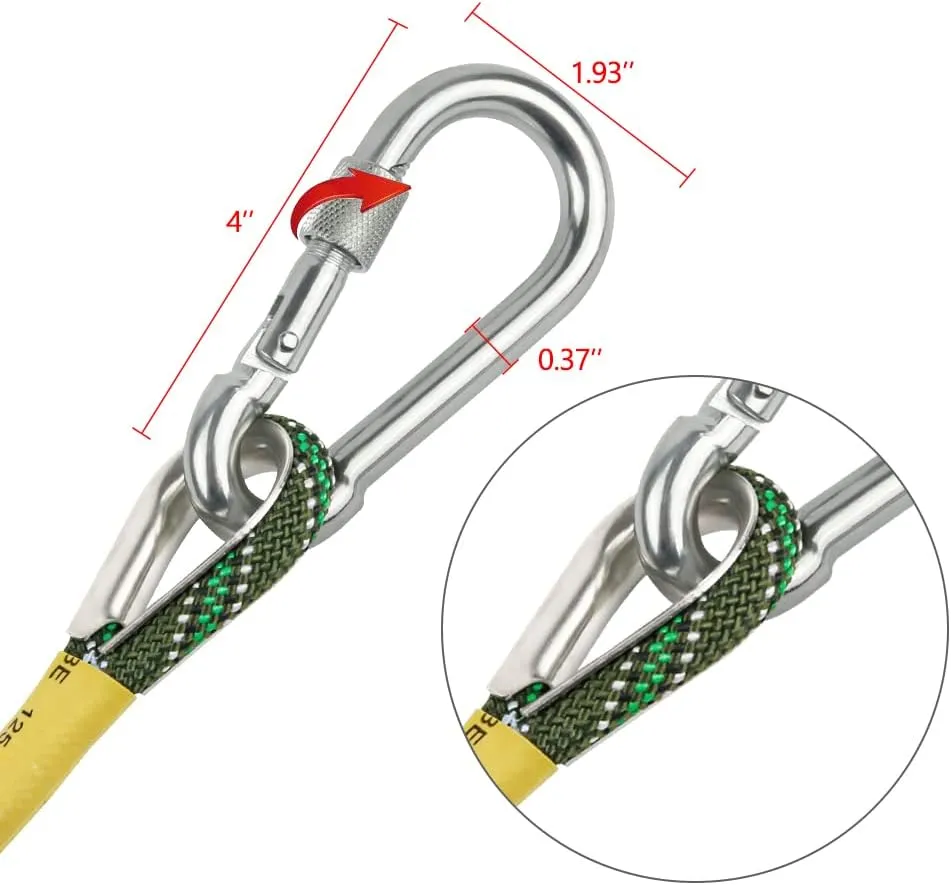 X XBEN Outdoor Climbing Rope 10M(32ft) 20M(64ft) 30M(96ft) 50M(160ft) 70M(230ft) 152M(500FT) 352M(1000FT) Static Rock Climbing Rope for Escape Rope Ice Climbing Equipment Fire Rescue Parachute