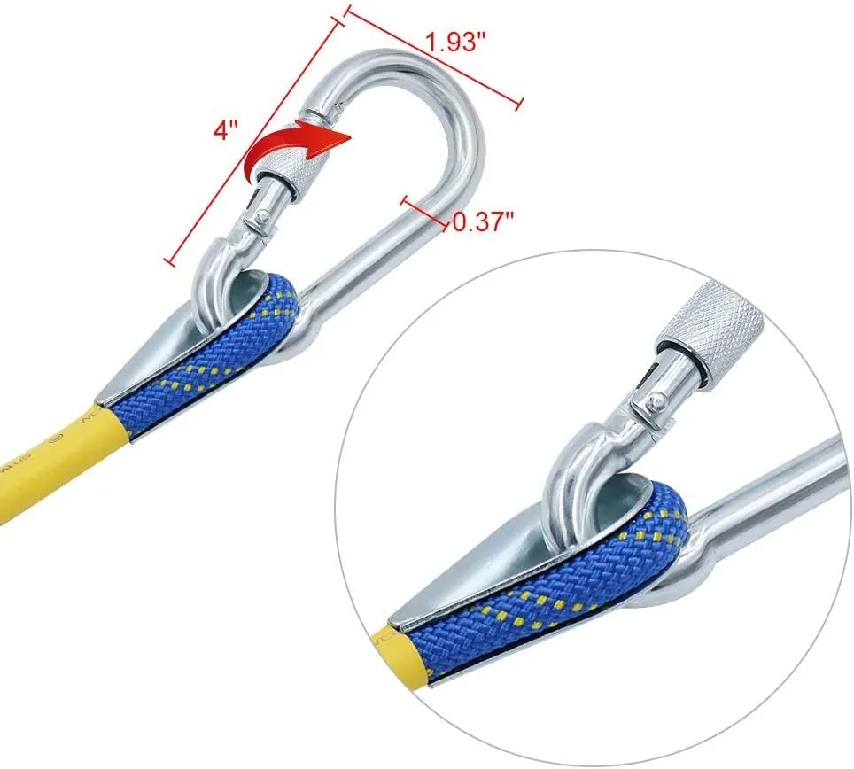 X XBEN Outdoor Climbing Rope 10M(32ft) 20M(64ft) 30M(96ft) 50M(160ft) 70M(230ft) 152M(500FT) 352M(1000FT) Static Rock Climbing Rope for Escape Rope Ice Climbing Equipment Fire Rescue Parachute