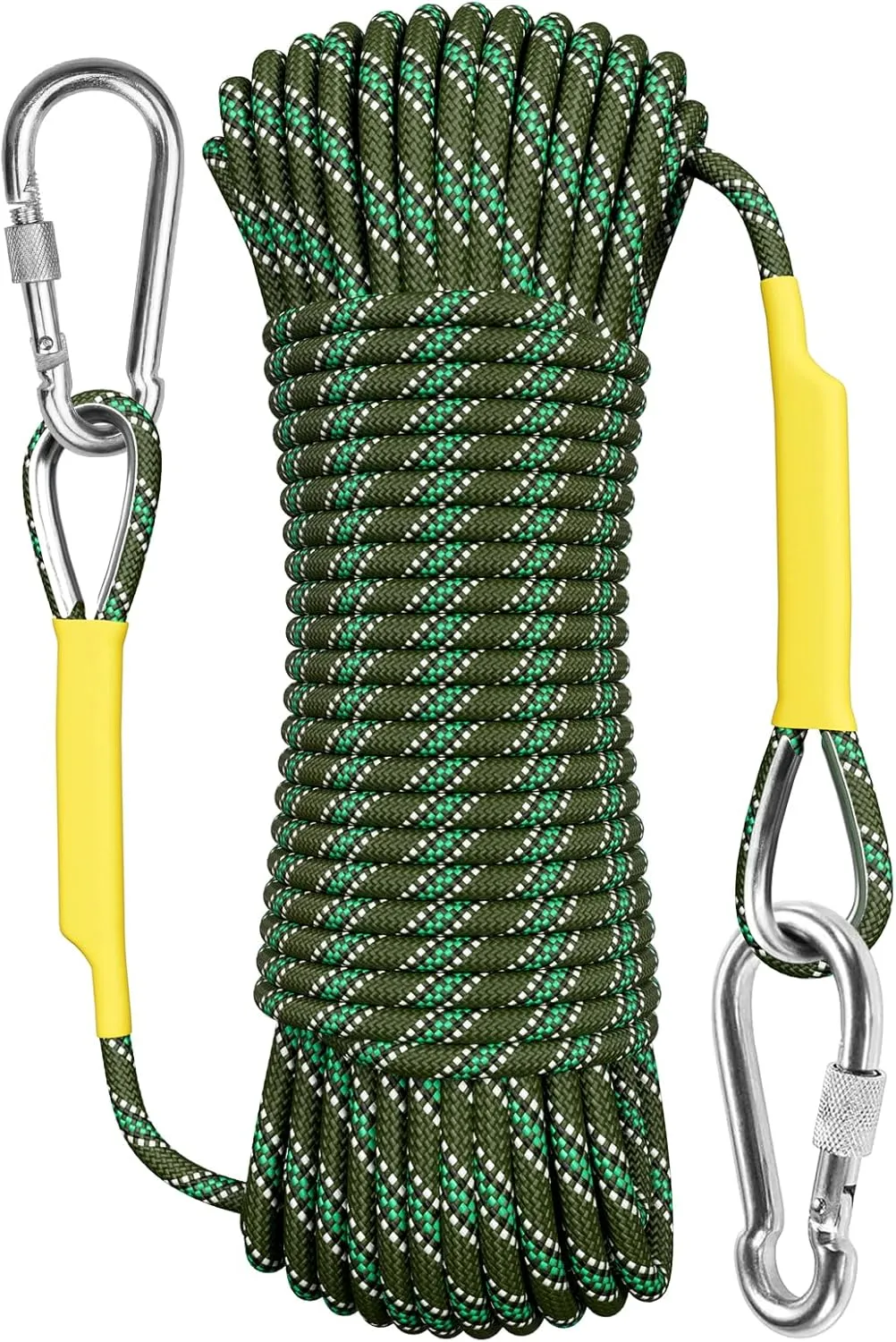 X XBEN Outdoor Climbing Rope 10M(32ft) 20M(64ft) 30M(96ft) 50M(160ft) 70M(230ft) 152M(500FT) 352M(1000FT) Static Rock Climbing Rope for Escape Rope Ice Climbing Equipment Fire Rescue Parachute
