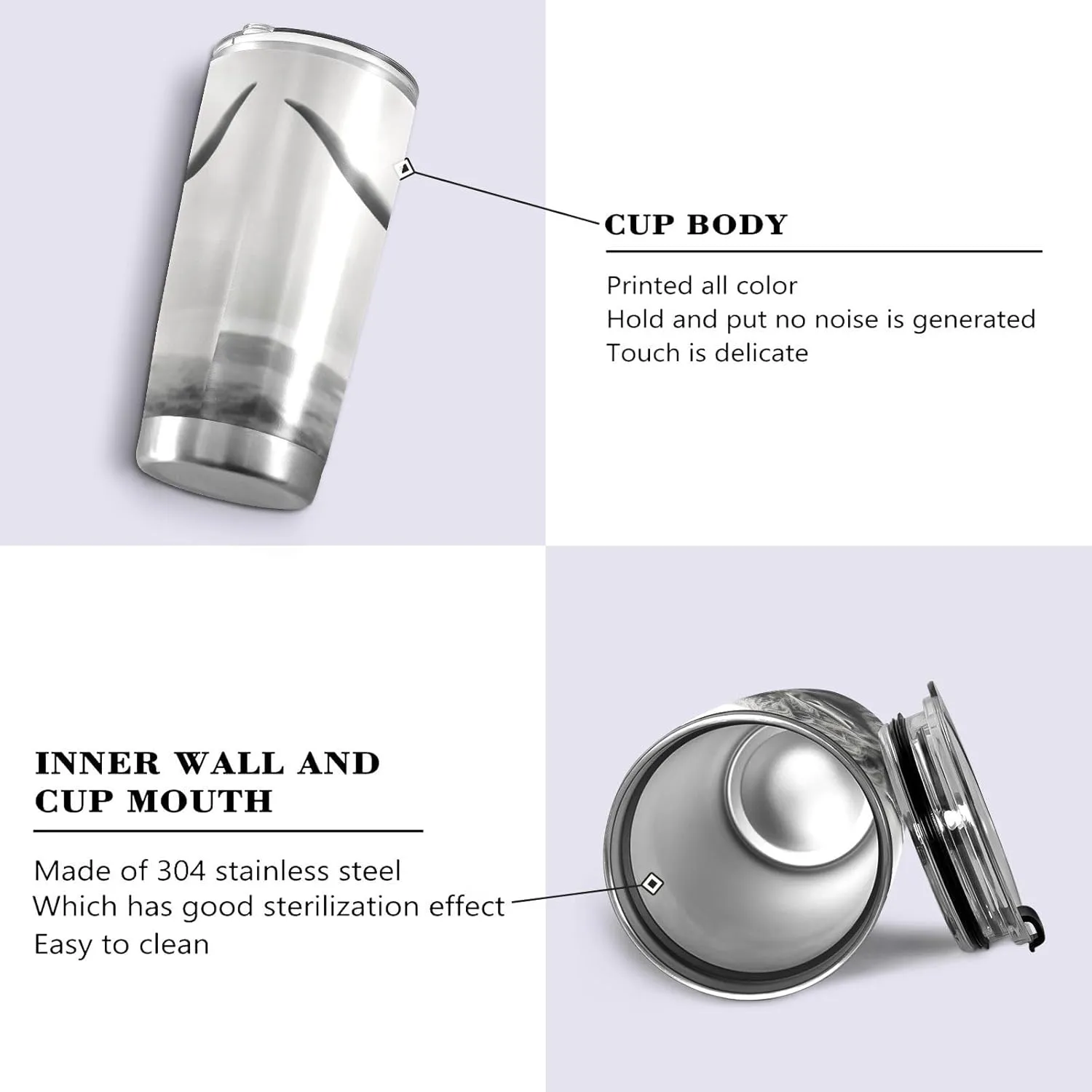 xigua 20oz Highland Cow Tumbler with Lid,Stainless Steel Vacuum Insulated Coffee Ice Cup Double Wall Travel Flask