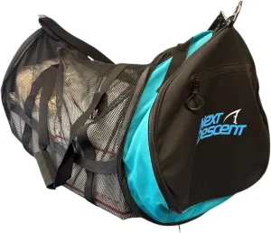 XL Collapsible Mesh Duffle Bag with Shoulder Strap for Scuba Diving, Snorkeling, Swimming, or Beach Gear | Perfect for Travel to the Pool or Water Sports Adventures (Blue)