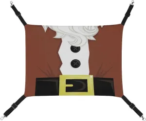 Xmas Santa Belly Hanging Cat Bed Soft Breathable Pet Hammock for Cage Pet Sleeper for Kitten Ferret Puppy Rabbit