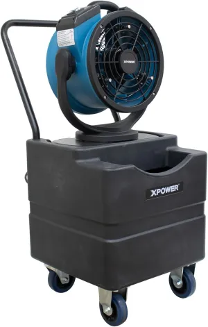 XPOWER FM-68WK Multi-Purpose Oscillatin Misting Fan with Built-In Water Pumo and WT-45 Mobile Water Reservoir