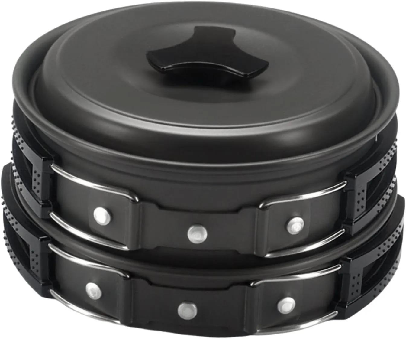 YIJU Lightweight Aluminum Alloy Camping Cookware Set with Storage Bag for Outdoor Cooking