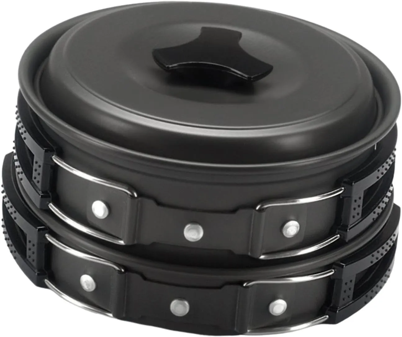 YIJU Lightweight Aluminum Alloy Camping Cookware Set with Storage Bag for Outdoor Cooking