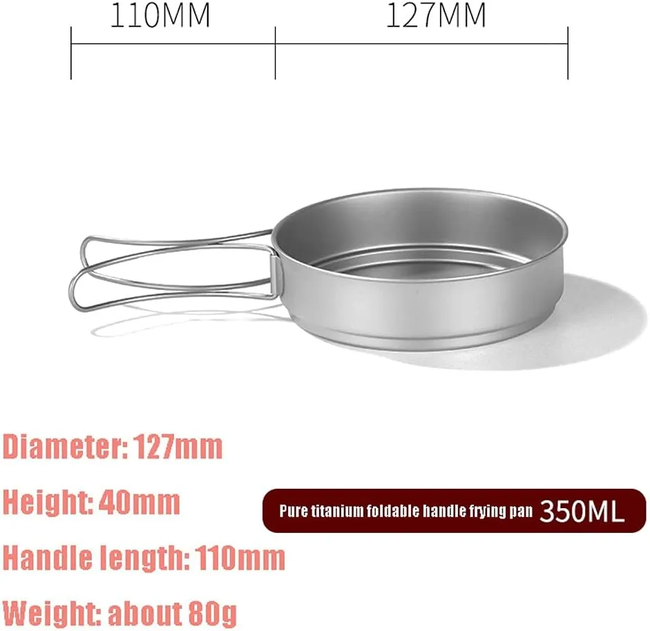 YYDS Outdoor Camping Lightweight Pot for Backpacking Camp Accessories Equipment Frying Pans Portable Camping Cookware Aluminum Camping Cooker Adventures Picnics (Size : 350ml)